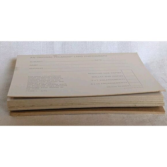 Polaroid Ephemera Print Mount Photograph Order Form Warranty Card Picture Vtg - Picture 12 of 14